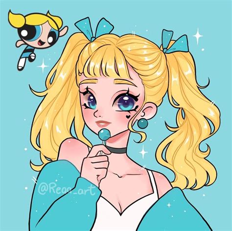 Reaa Art🐝 On Instagram “bubbles💙 Ill Draw Blossom Next🌸🌸 Whos Your Favorite Powerpuff Girl