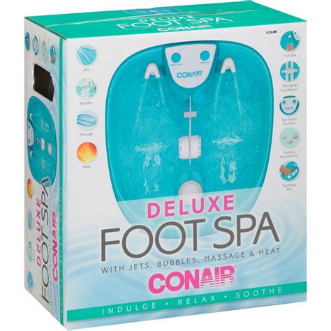 conair deluxe foot spa with bubbles massage and heat instruction manuals