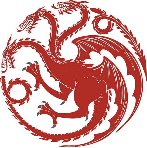 Download A Red Three Headed Dragon On A Black Field Game Of Thrones