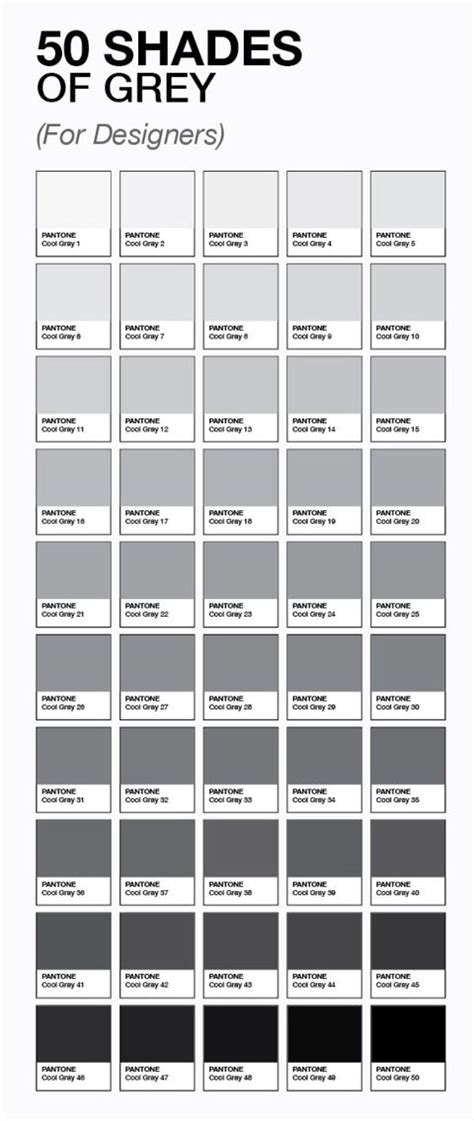 Pantone Cool Gray Chart
