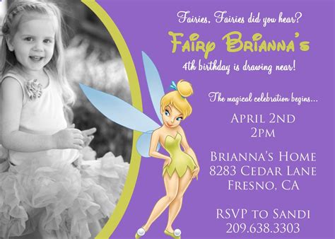 Awesome Tinkerbell Birthday Invitations Printable Check More At