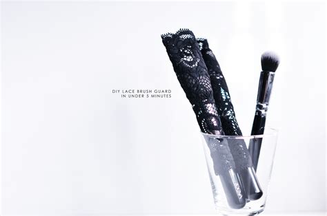An easy way to make your own brush guards for your makeup brushes or any other brushes! DIY Lace Brush Guard - Once Over Lightly