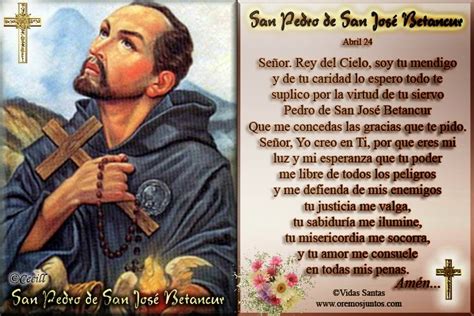 Rincón De La Oración Estampas Oraciones De San Pedro De San José De