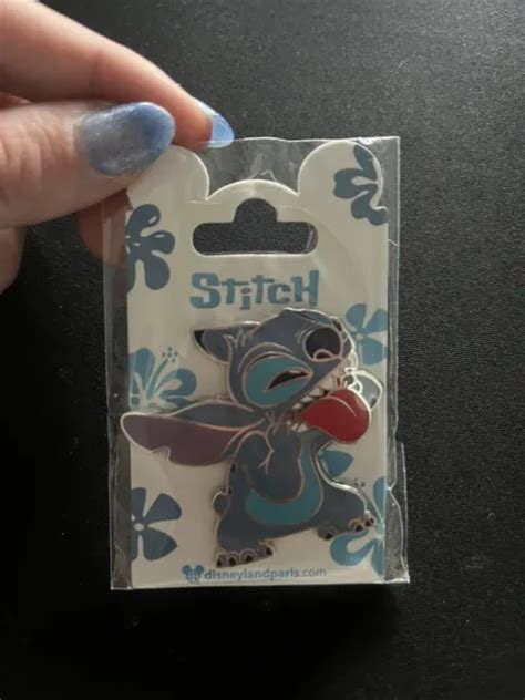 Disney Lilo Stitch Emoji Sticking Out Tongue Pin Picclick Uk My XXX
