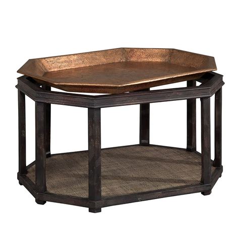 Buy a coffee table perfectly suited to your space. Hammered Copper Tray Coffee Table Hekman | Furniture Cart
