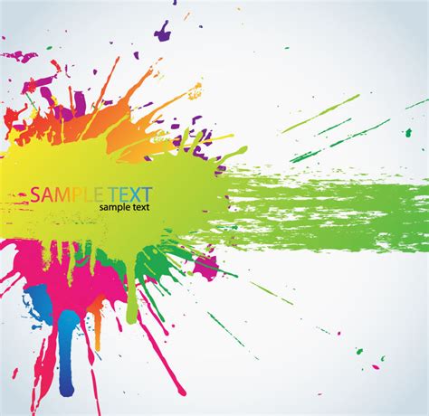 Colorful Paint Splats Vector Background Free Vector Graphics All