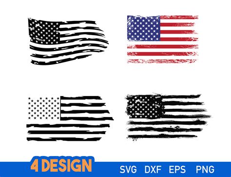 Distressed American Flag SVG PNG DXF Files By Bmdesign TheHungryJPEG