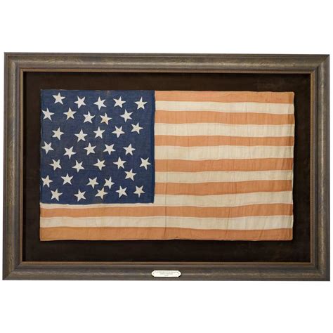 35 Star Civil War Era Handmade American Flag Circa 1863 1864 At