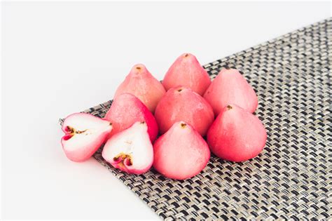 Rose Apple Fruit Syzygium Jambos Native Asian Fruit Very Common In