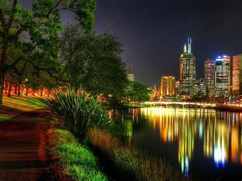 Glowing City Night High Definition High Resolution Hd Wallpapers