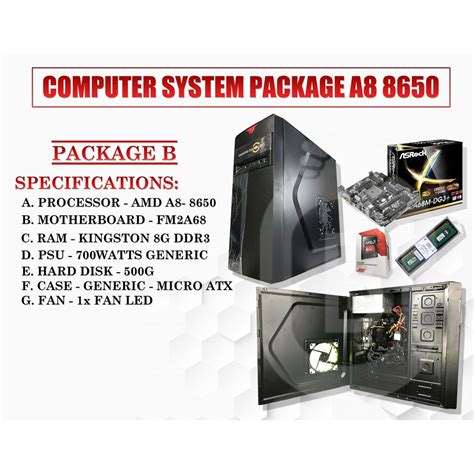 Computer System Unit Package B Amd A8 8650 All Brand New 1 Year