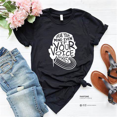 Speak Your Mind Even If Your Voice Shakes Shirt Ruth Bader Etsy