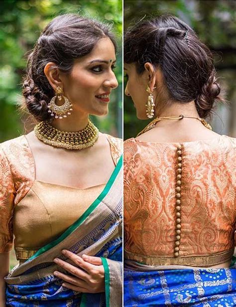 model pattu saree blouse back design