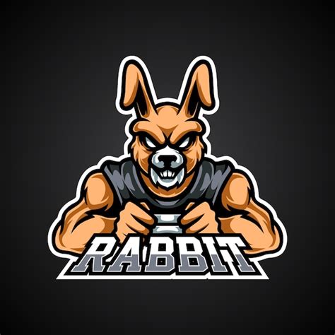 Premium Vector Rabbit Gamer E Sport Mascot Logo