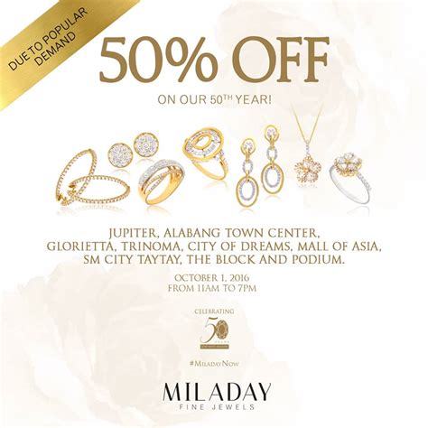 Save up to 50% off with our best coupon. Manila Shopper: Miladay Anniversary One-Day SALE again ...