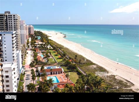 High Rise Buildings And The Beach In The Sunlight South Beach Miami