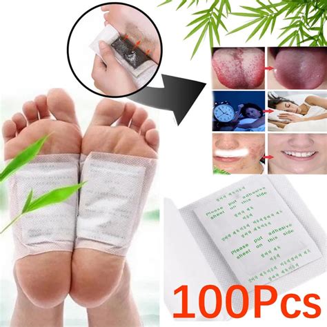 100pcslot Detox Foot Patch Bamboo Pads Patches With Adhersive Foot Care Tool Improve Sleep