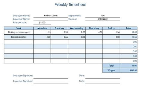 10 Free Weekly Timesheet Templates For Excel How To Make