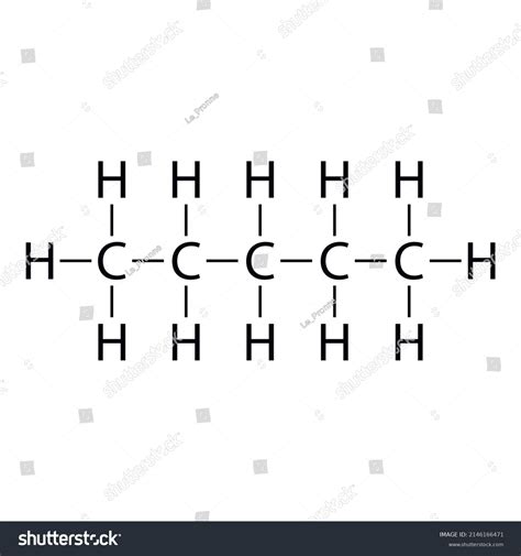 Pentane Organic Chemical Compound Molecule Royalty Free Stock
