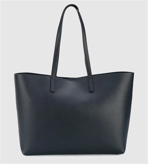 Soft Plain Black Leather Personalized Tote Bags With Custom Printed