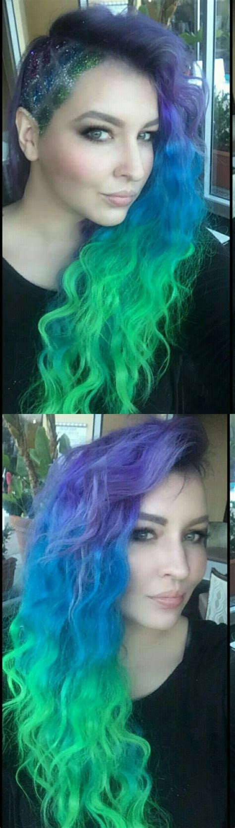 Blue Green Dyed Hair Wrathofhearts Mermaid Hair Dyed
