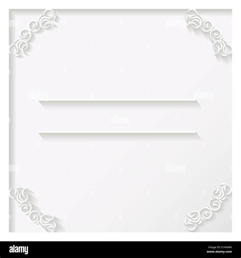 White Invitation Card Stock Photo Alamy