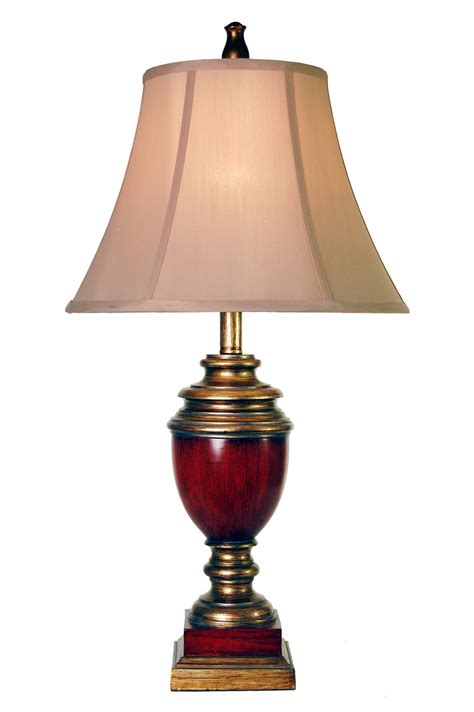 Table Lamp Bronze Gamet Finish Taupe Fabric Shade