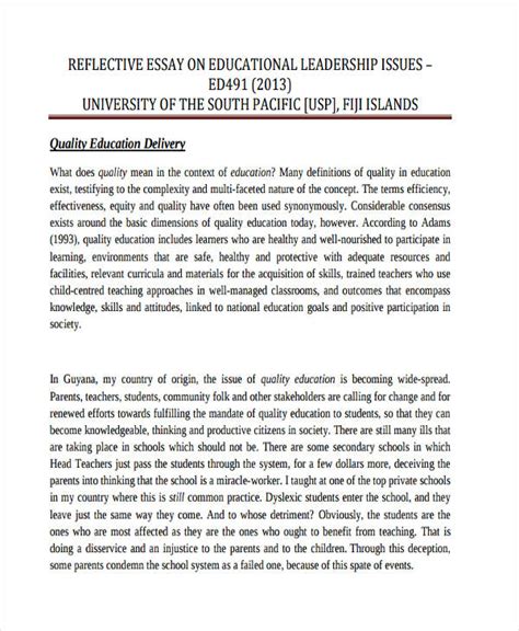 Reflective Essay About Leadership What Is Reflective Leadership