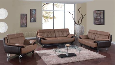 A159 Leather Sofa Loveseat In Tanbrown By Global