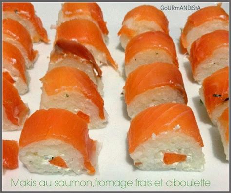 GoURmANDiStA Makis au saumon fumé fromage frais et ciboulette