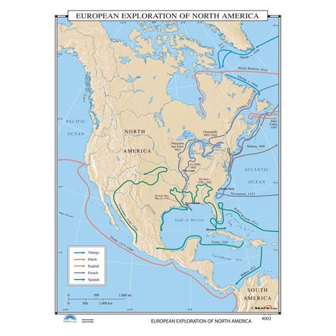 European Exploration Of North America Map Shop Us And World History Maps