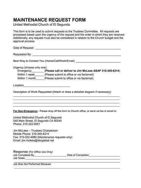 Maintenance Request Form Fill Out And Sign Printable Pdf Template