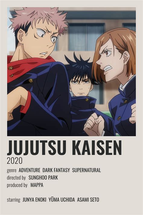 Jujutsu Kaisen Poster Jujutsu Anime Films Anime Canvas