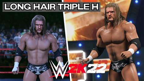 WWE 2K22 Triple H Long Hair CAW Showcase YouTube