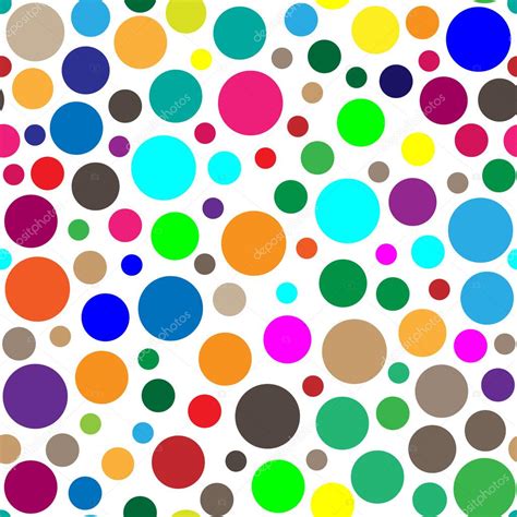 Seamless Pattern Of Colored Circles Of Different Sizes — Stock Vector
