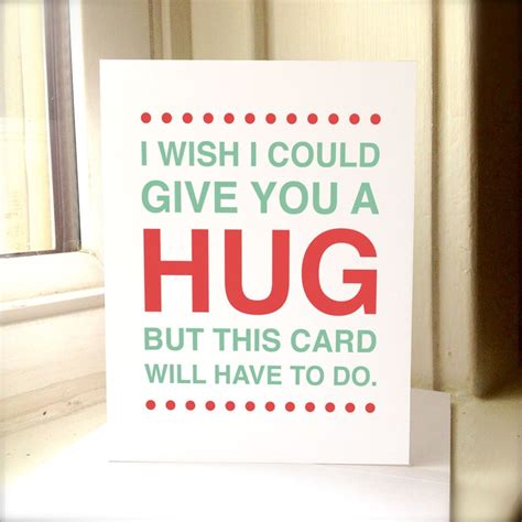 Encouragement Card I Wish I Could Give You A Hug But This Etsy