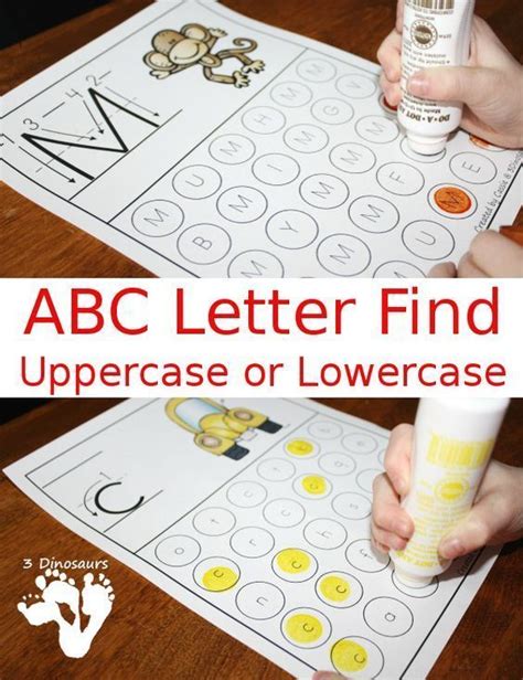 Free Abc Letter Find Uppercase Or Lowercase Printable 52 Pages Of