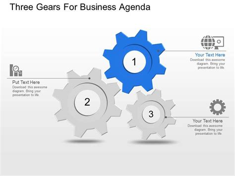 Free Business Powerpoint Templates Gears Aslunited