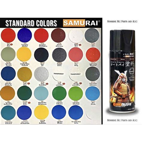 Samurai Paint Standard Colors 400ml Shopee Philippines