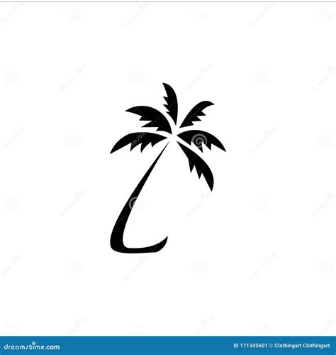 Coconut Tree Vector Logo Modern Graphic Abstract Stock Vector