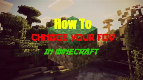 How To Change Your Fov Feild Of Vision In Minecraft Youtube