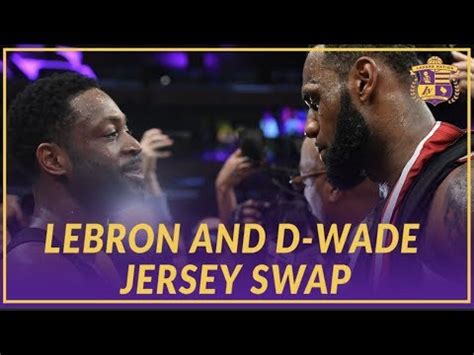 Lakers Highlights LeBron James Dwyane Wade Swap Jerseys After Their