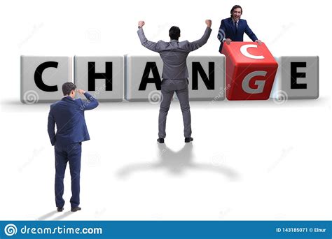 The Businessman In Change And Chance Concept Stock Image Image Of