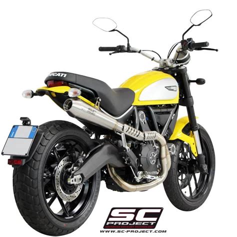 Sc Project Exhaust Ducati Scrambler Full System 2 1 Conic Silencer High