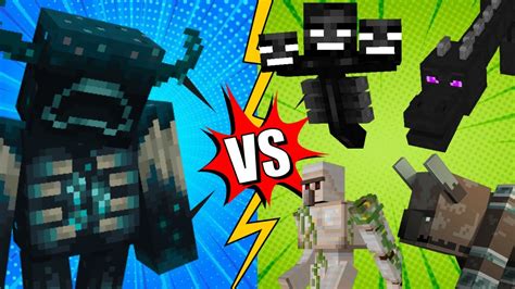 Warden Vs Todos Los Mobs De Minecraft Mob Battles Youtube