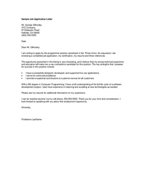 Job application letters are also the job application letters basically sent to the respective company is to explain to the recruiter that an. General Application Letter Template - 2 Free Templates in ...
