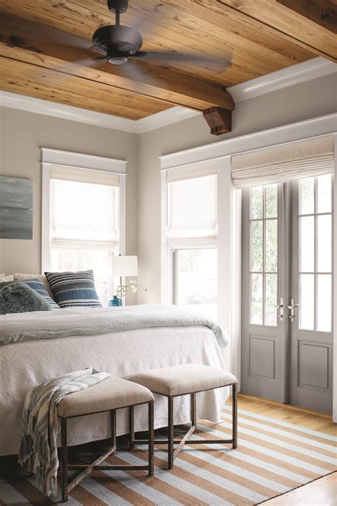 Rustic diy home improvement rustic house home diy wood ceilings budget remodel new homes wood beam ceiling wood diy. Grey Bedroom with Wood Beam Ceiling - Janovic