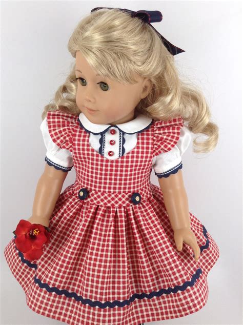american girl 18 inch doll clothes checked jumper blouse and etsy