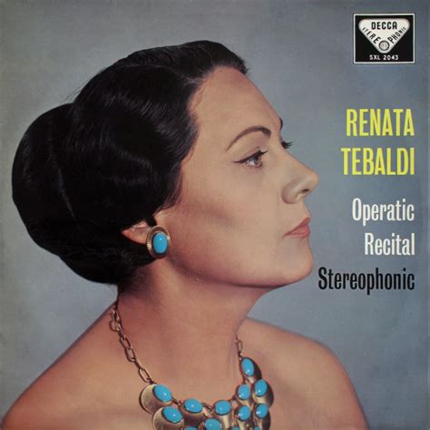 Renata Tebaldi Operatic Recital 1958 Blue Back Border Sleeve Vinyl
