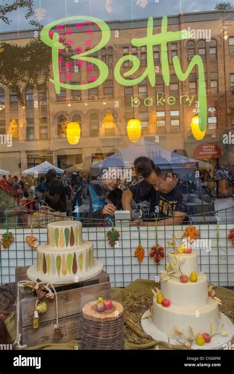 New York Ny Usa Gâteaux Américains Sur La Fenêtre Afficher Dans Une